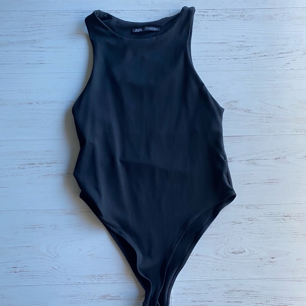 Black razor back Bodysuit